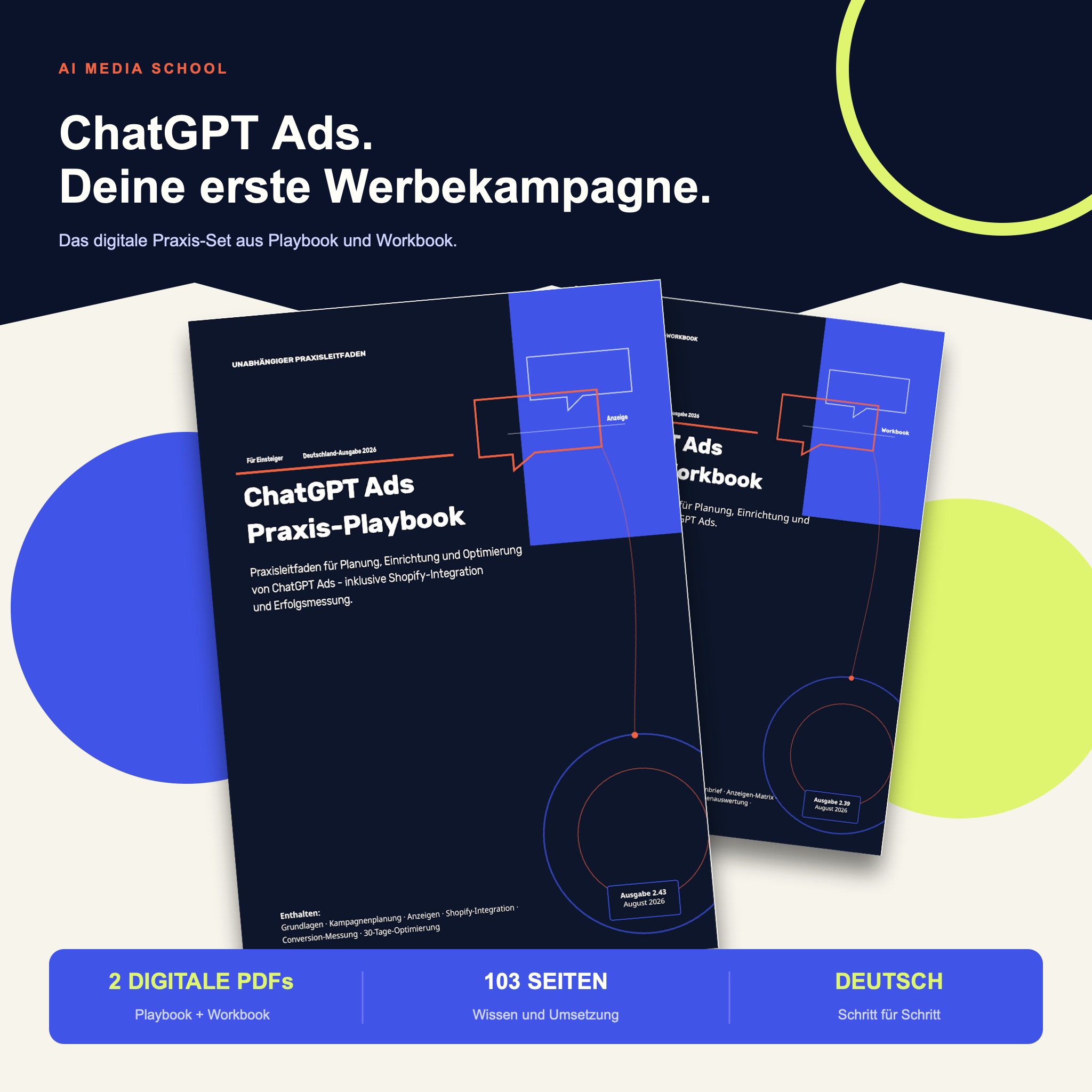 ChatGPT Ads – Deine erste Werbekampagne | Playbook & Workbook