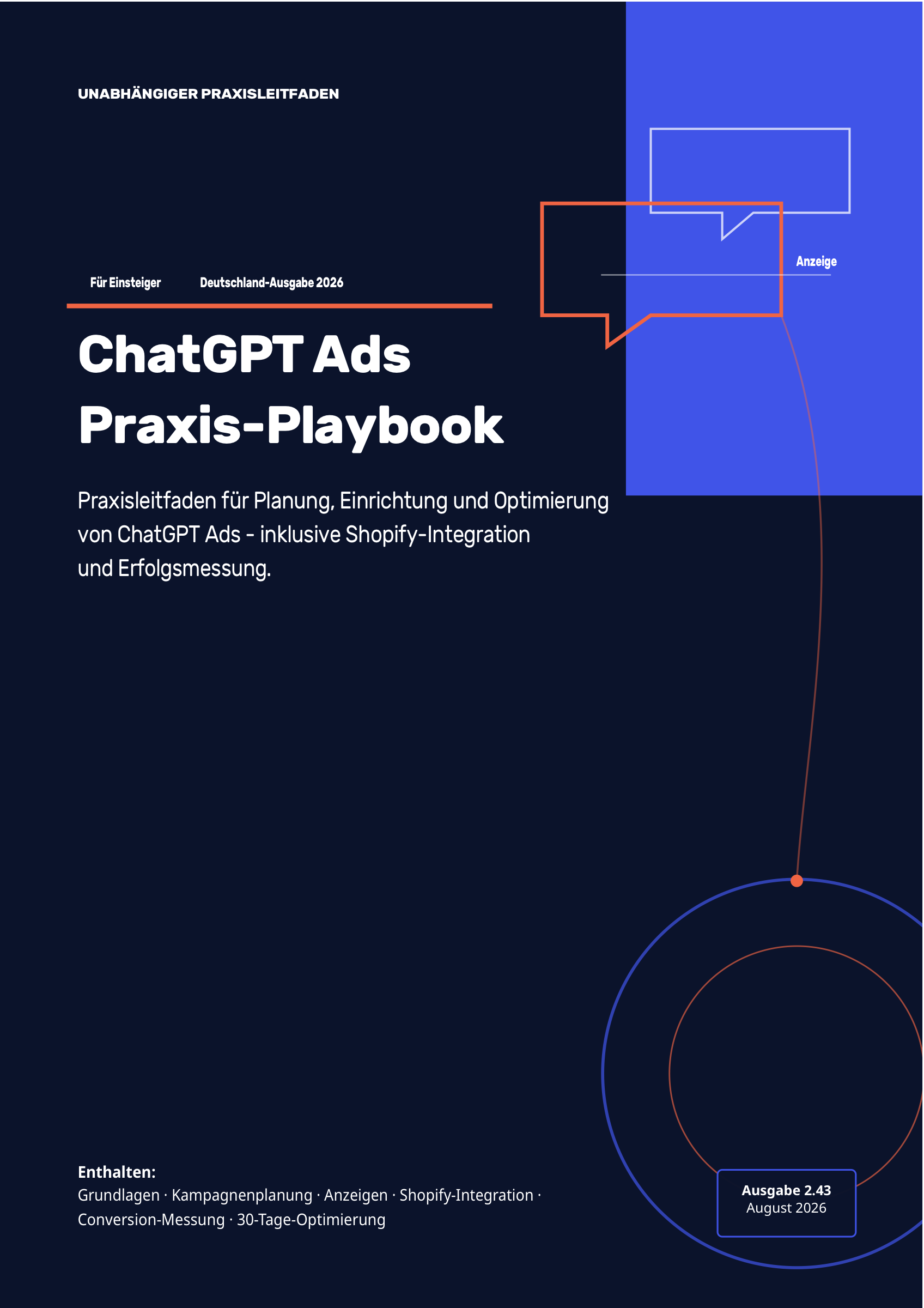 ChatGPT Ads Praxis-Playbook, originales Cover